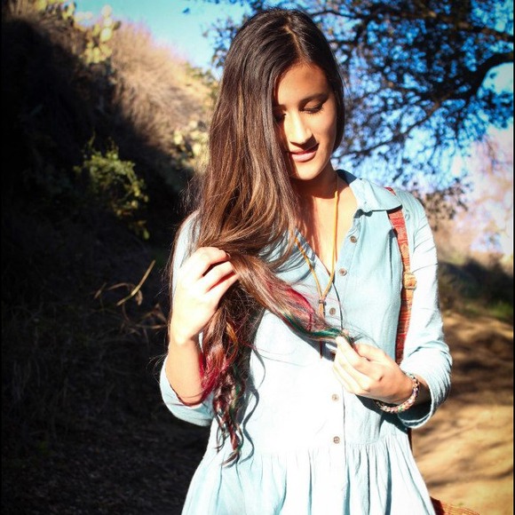 Long-sleeved drop waist Angie dress w/ pockets - Picture 2 of 3