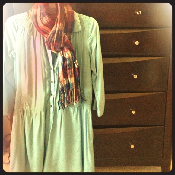 Long-sleeved drop waist Angie dress w/ pockets - Picture 1 of 3