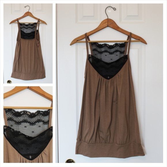 ∆∆reduced∆∆ Black lace trimmed tank
