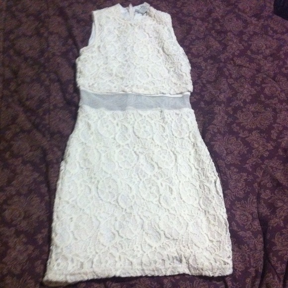 Floral off white dress