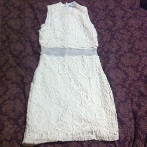 Floral off white dress