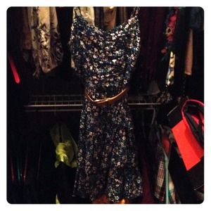Cute dark blue floral dress