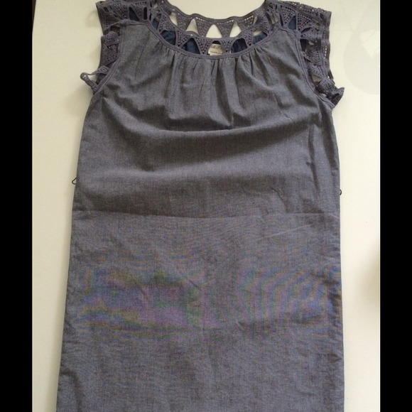 Max Studio summer light blue skirt.