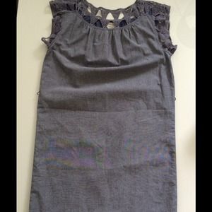 Max Studio summer light blue skirt.