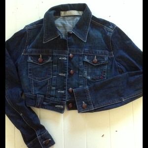 Zara trf cropped jean jacket