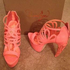 Coral heels from Akira Chicago.