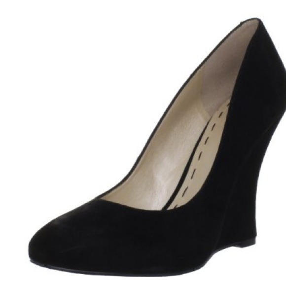Nine West Black Suede Wedges