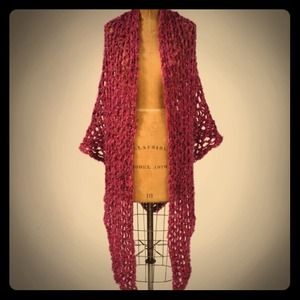 Beautiful Vintage Boho Mohair Crochet Shawl