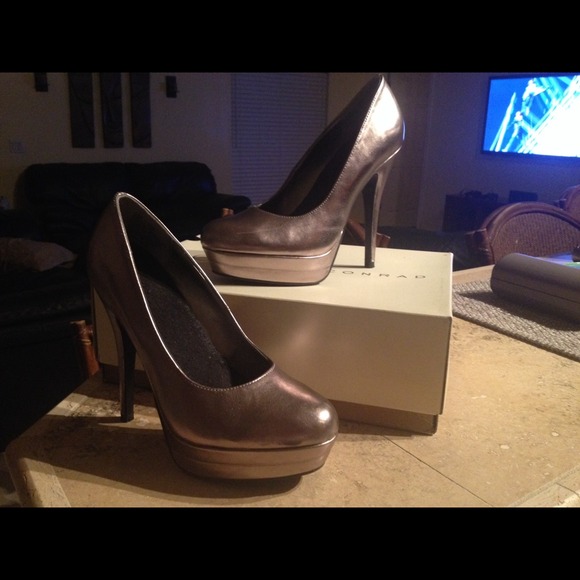 Lauren Conrad pewter platforms