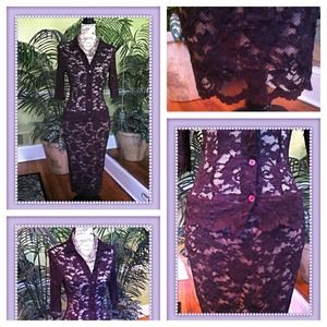 Deep Purple LACE 2 piece ✨AZIZ✨Sm..NYC Boutique