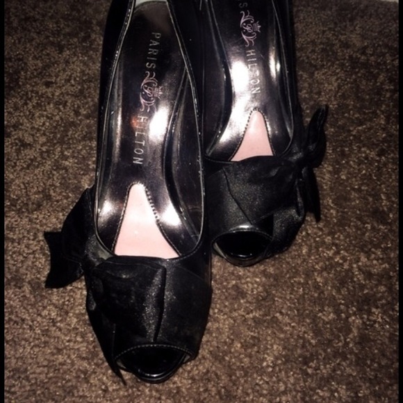 Black Bow Heels