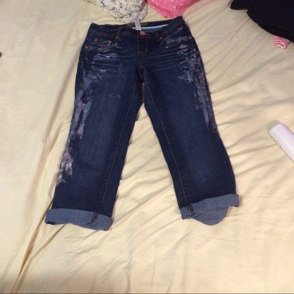 Girls glitter Capri jeans