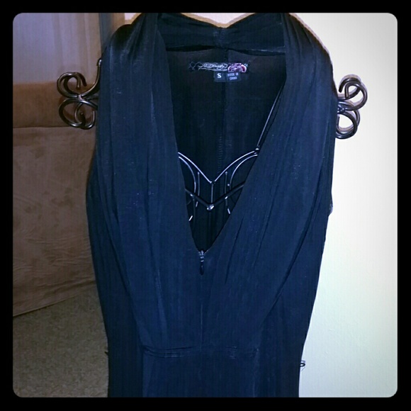 Ed Hardy Tinku Cougar Black Dress