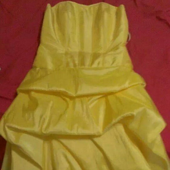 Yellow corset dress