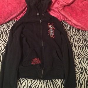 Zip up Ed hardy hoodie