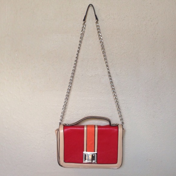 Red & Tan Chain Link Crossbody - Picture 3 of 4