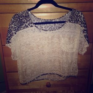 Cheetah lace top