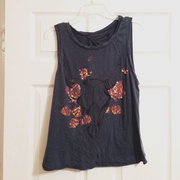 Open back graphic tank