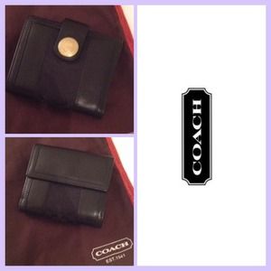 💯Coach Black Leather Wallet