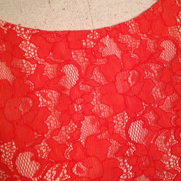 French connection orange lace dress - Picture 3 of 4