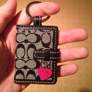 Coach keychain/double pic holder