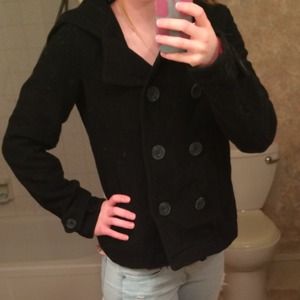 Black peacoat