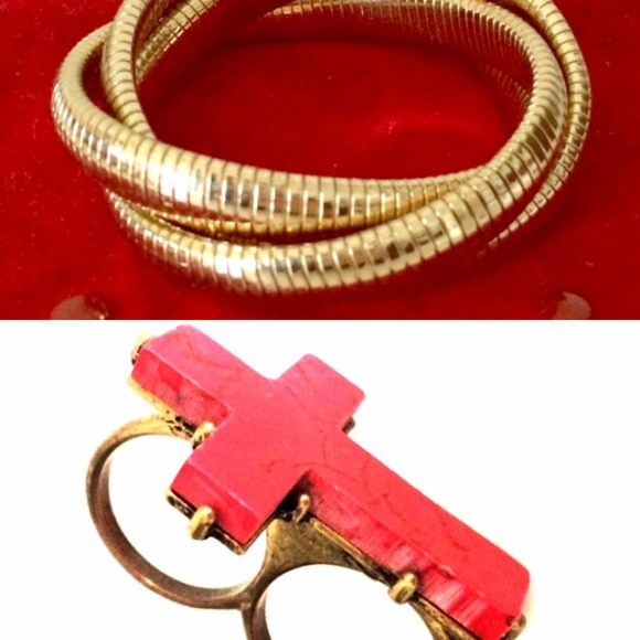 Kate space bracelet. And MINKPINK cross ring!