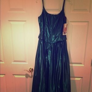 Forrest green evening gown
