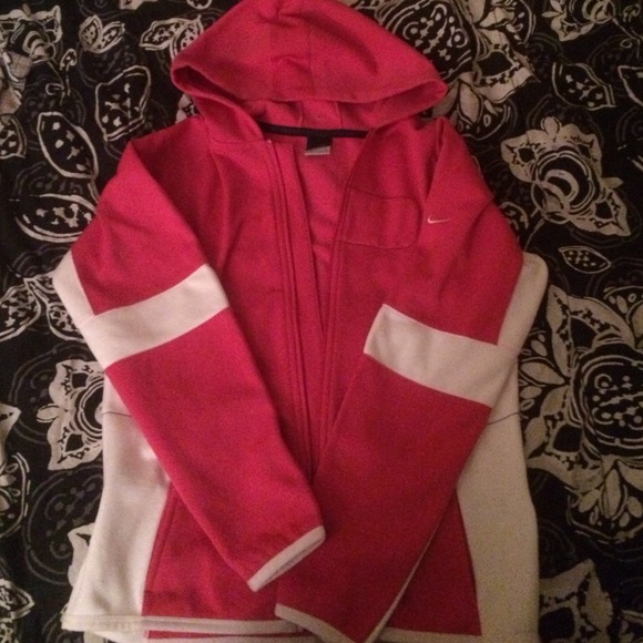 💓pink Nike jacket hooded zip up!