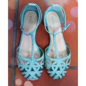 Mint T-Strap Flats