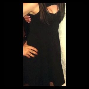 Material girl all black dress