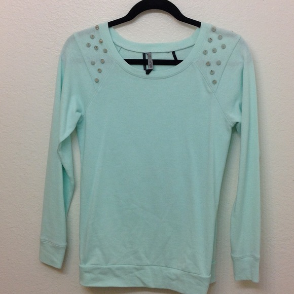 Mint studded sweater