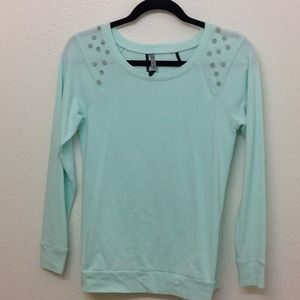 Mint studded sweater