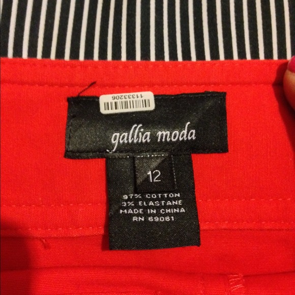 Gallia Moda Bright Orange Skirt - Picture 2 of 4