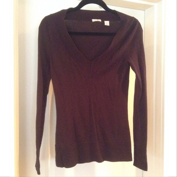 Halogen Deep V Sweater