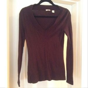 Halogen Deep V Sweater