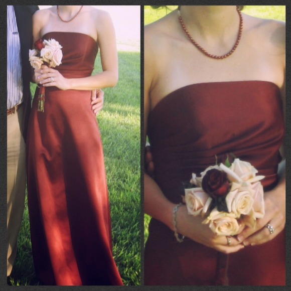❤ABS Strapless Bridesmaid Maxi Evening Prom Dress