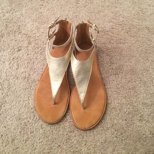 Franco Sarto platinum sandals