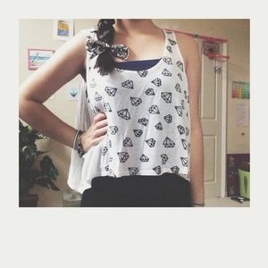 White Diamond Tank Top