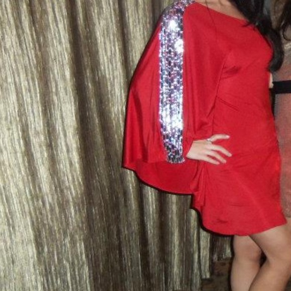 Jovani one shoulder rhinestone dress