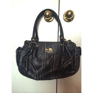 Black coach handbag
