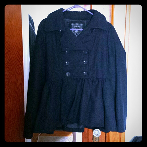 Navy blue peacoat