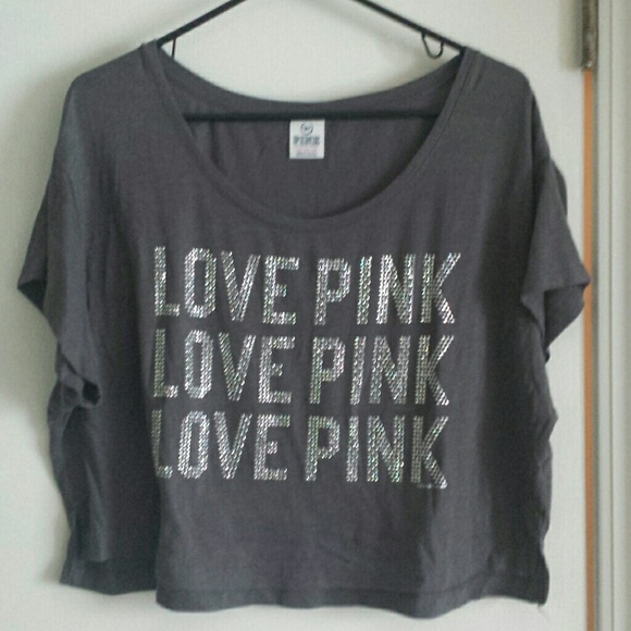 Gray crop top