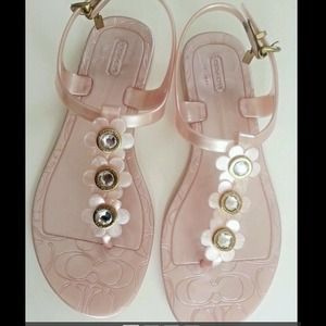 Original Coach Pink Jelly Sandals