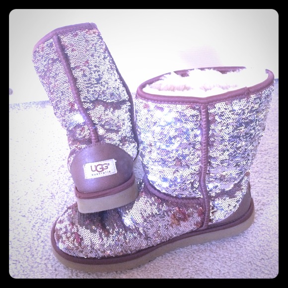 Brown sparkle uggs