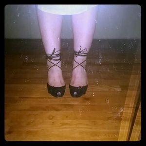 Givenchy wedge heels with ankle ties