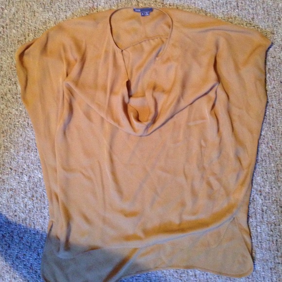 Vince Butterscotch silk top