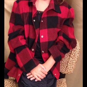 Wool Buffalo Plaid Jacket