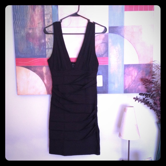 Stretchy slimming perfect date nite black dress