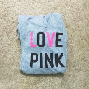 Grey Love Pink Cropped Sweatpants